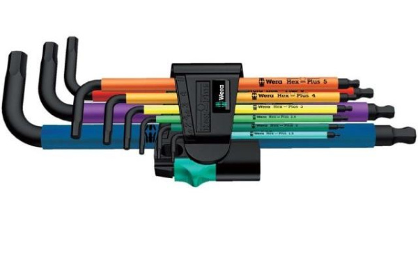 Набор шестигранников "Wera" Multicolour  HEX 1.5,2.0,2.5,3,4,5,6,8,10мм.  WE-073593 в Екатеринбурге 