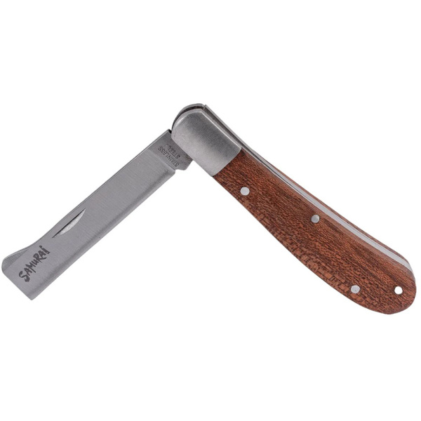 Нож прививочный SAMURAI складной, нержавеющий L=173мм (73мм прямое лезвие+100мм ручка) IGKBD-67W в Екатеринбурге 