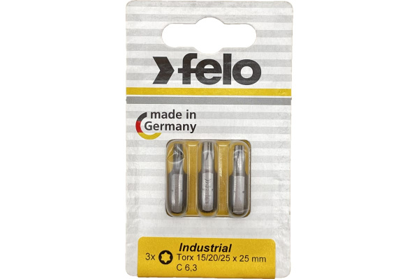 Набор бит FELO industrial TX15х25, 20х25, 25х25мм. 3шт.  02693316 в Екатеринбурге
