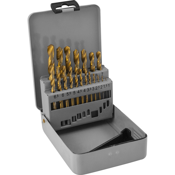 Набор спиральных сверл по металлу HSS TiN THORVIK TDBS19 052481