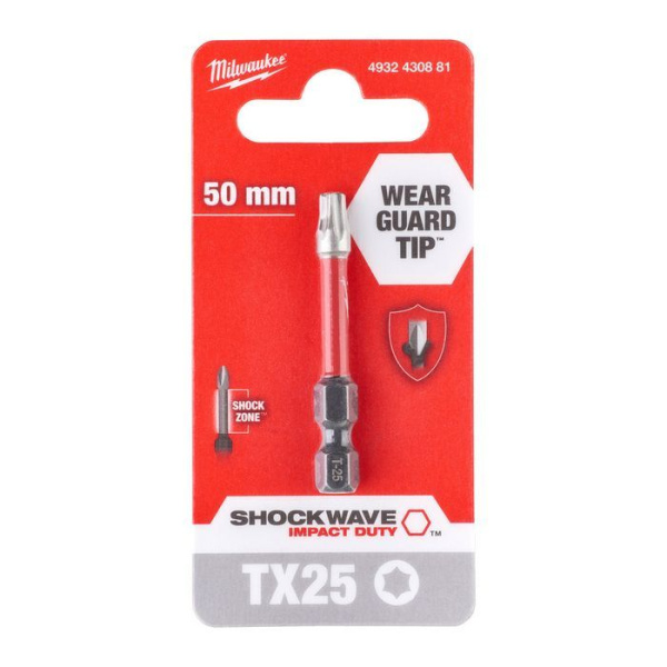 Насадка Milwaukee SHOCKWAVE TX25 50мм (1шт) 4932430881