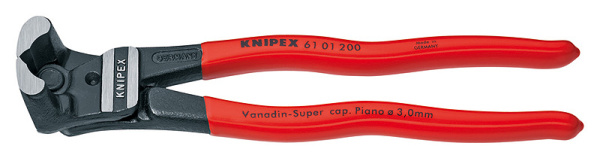 Болторез KNIPEX торц.особ. мощн.,рез: провол. мягк. d 6 мм, средн. d 4 мм, твёрд. d 3.5 мм, роял. струна d 3 мм, L-200 мм, 64 HRC, чёрн., 1К ручки,держатель KN-6101200SB в Екатеринбурге 