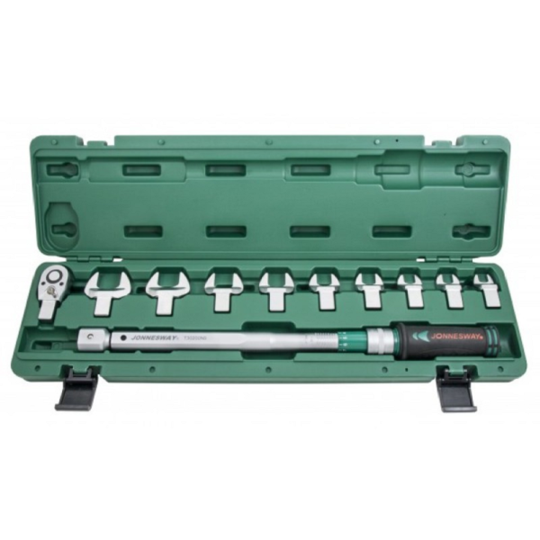 Динамометрический ключ 1/2" DR с насадками и приводом 40-200Нм JONNESWAY T30200NS 049853