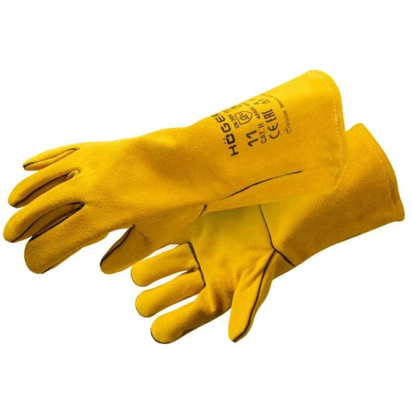 Перчатки HOEGERT KANDEL кожаные сварочные MIG MAG, жетые, размер 10  HT5R736-10