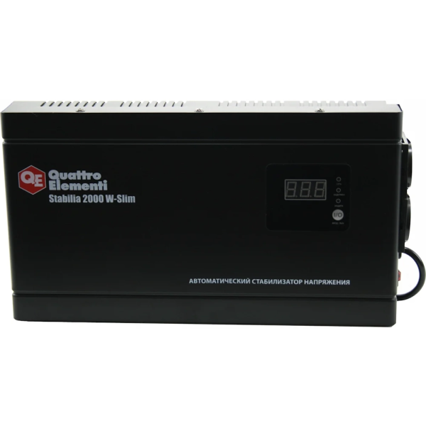 Стабилизатор напряжения Quattro Elementi Stabilia 2000W-Slim (2000 BA, 140-270 B, 4.1кг) настенный  772-586 в Екатеринбурге