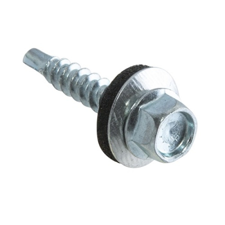 Саморез кровельный по дереву СТРОЙБАТ 4,8x28мм. белый 300шт. 024570 в Екатеринбурге