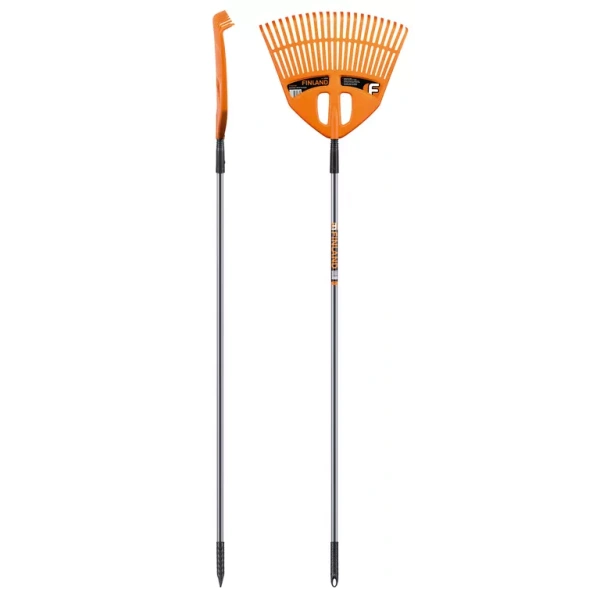 Грабли для листвы облегченные с черенком Finland 1818-ч