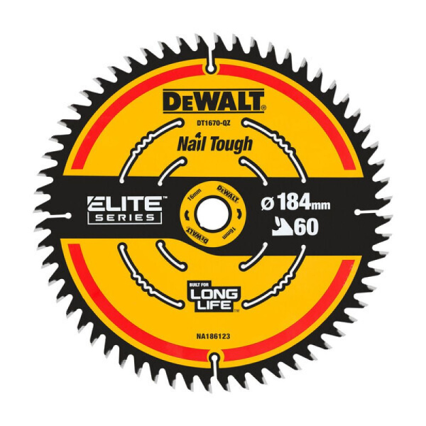Диск пильный DeWalt  ELITE CSB 184 x 16мм 60з.  DT1670-QZ в Екатеринбурге