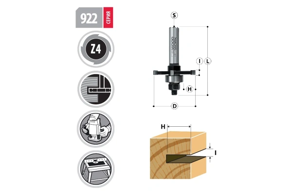 Фреза для пазов Woodwork  D=50.8 I=6.0mm S=12 922.0060.12 в Екатеринбурге