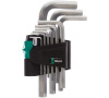 Набор Г-образных ключей Wera 950/9 SM N, хромированных, 9 пр., 1.5/2/2.5/3/4/5/6/8/10 мм WE-021406 в Екатеринбурге 