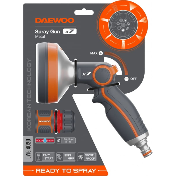 Пистолет-распылитель металлический DAEWOO Spray Gun x7 DWG 4020 в Екатеринбурге