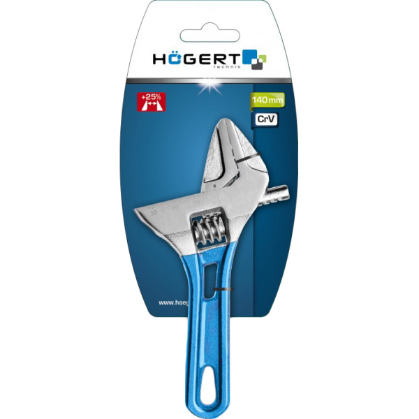 Разводной облегченный ключ HOEGERT с короткой рукояткой 140мм  HT1P562 в Екатеринбурге 