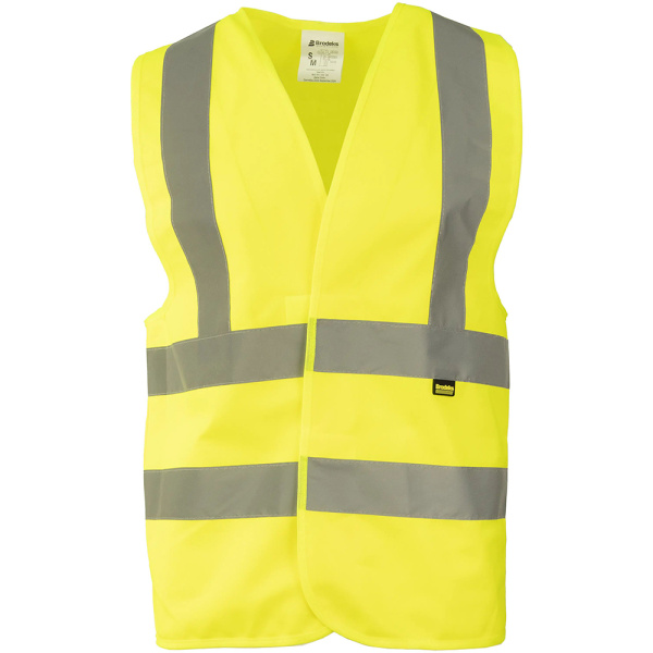 Сигнальный жилет Brodeks KM125 желтый (S/M) 00-00000676-S/M в Екатеринбурге