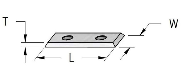 Нож WPW стандартный  50х12х1,7мм. реж.грани 3 отверстия TR22 CM501217_22
