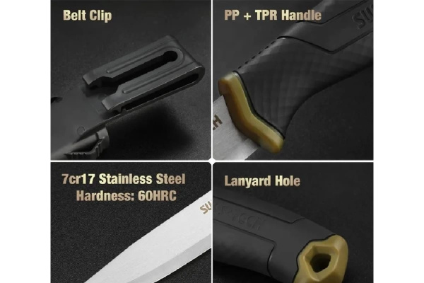 Нож туристический WORKPRO 102мм., пластиковый чехол  WP381010 в Екатеринбурге 