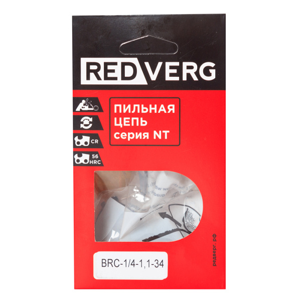 Цепь REDVERG 34зв, 1/4, 1,1 мм для пилы-мини RD-C18BL/U BRC-1/4-1,1-34
