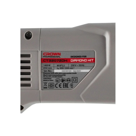 Дрель алмазного сверления с микроударом 1400Вт CROWN CT32072DH BMC + 72/65PUN1816 в Екатеринбурге