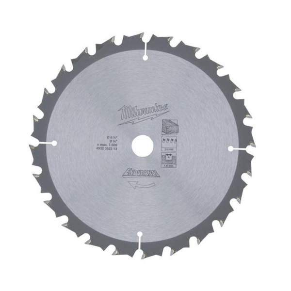 Пильный диск Milwaukee 165/15,8 Z24