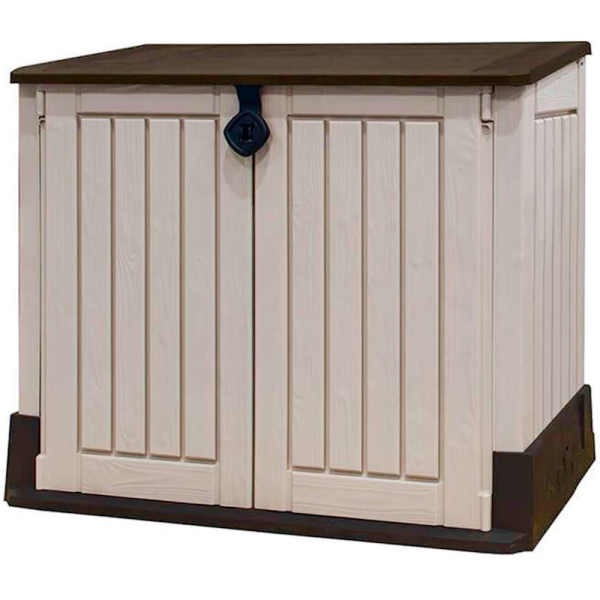 Шкаф уличный из ПВХ "Keter" Вудлэнд 845L бежевый 130х74х110см 17,4кг  17197253 в Екатеринбурге