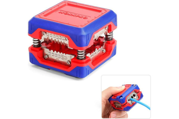 Инструмент для снятия изоляции WORKPRO 0,2-2,5; 3x1,5; 3x2,5; 4-16мм/кв  RG59, RG6  WP291010 в Екатеринбурге 