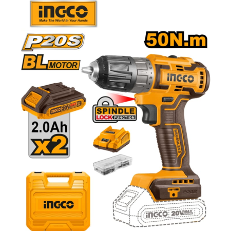 Аккумуляторная бесщеточная дрель INGCO CDLI20508 в Екатеринбурге