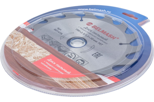 Диск пильный по дереву BELMASH 190х30/20мм. 16зуб.  RD147A в Екатеринбурге