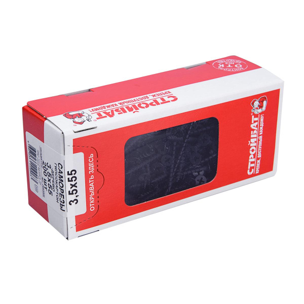 Саморез по дер.круп.рез. СТРОЙБАТ 3,5x55мм. 200шт. 074971 в Екатеринбурге