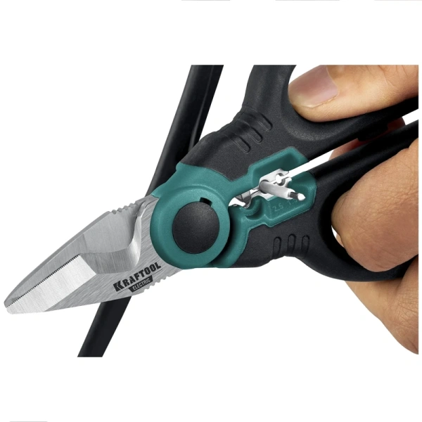 Ножницы электрика KRAFTOOL Electric  4-в-1 160 мм с чехлом  23356 в Екатеринбурге 