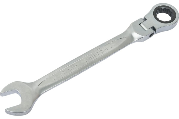 Ключ комбинированный HOEGERT  шарнирный с трещоткой 17 мм, 72T, сталь CrV HT1R057 в Екатеринбурге 
