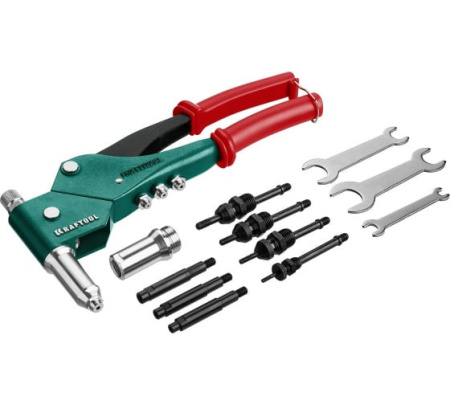 Заклепочник поворотный комби KRAFTOOL клепки d.2.4-4.8мм., М3-М6мм.,штифт М4-М6мм.  31178_z01 в Екатеринбурге 