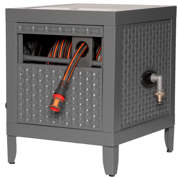 Металлическая катушка со шлангом  DAEWOO 30м и набором для полива DecoBOX  DWR 6130