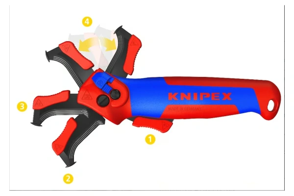 Нож для снятия изоляции KNIPEX с опорным башмаком 145мм  KN-1650145SB в Екатеринбурге 