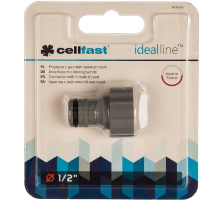 Адаптер с внутренней нарезкой IDEAL 1/2'' CELLFAST 50-650 в Екатеринбурге