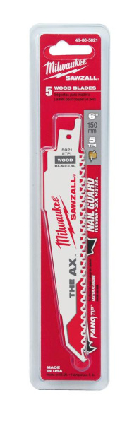 Полотно для сабельной пилы Milwaukee THE AX FANG TIP 150х5 48005021