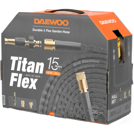 Шланг  DAEWOO TitanFlex гибридный, длина 15м, диаметр  5/8"  DWH 9122 в Екатеринбурге