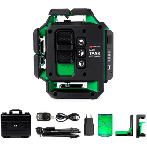 Нивелир лазерный ADA Laser TANK 4-360 Green Ultimate Edition 2H/2V до 40/70м.  А00632 в Екатеринбурге