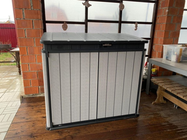 Шкаф уличный из ПВХ "Keter" Элита 1150L серый 141x82x123.5см 37кг  17206448 в Екатеринбурге