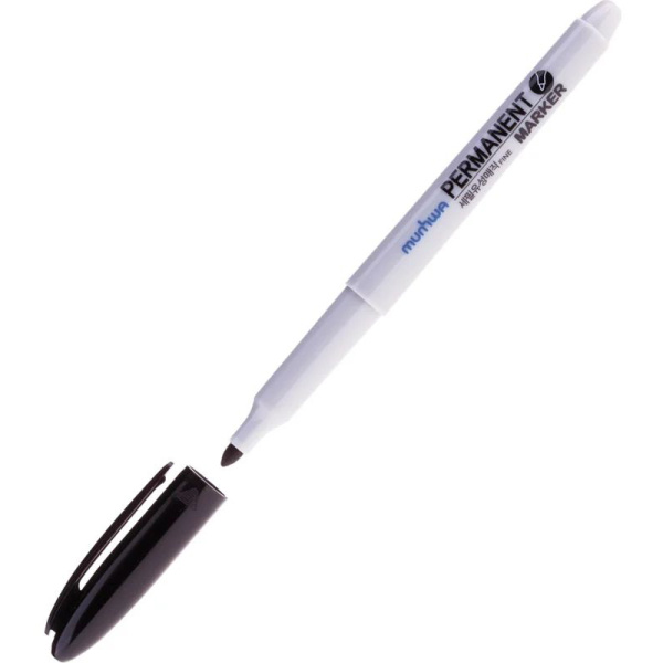 Маркер перманентный MunHwa (черный), пулевидный, 1,5мм  FPM-01