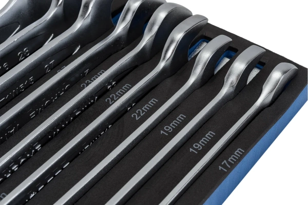 Набор двухсторонних рожковых ключей HOEGERT ложемент EVA 15пр  HT7G145 в Екатеринбурге 