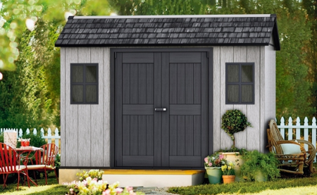 Блок хозяйственный из ПВХ "Keter" Окланд 1175SD серый 350x229x254см 196кг  17204172 в Екатеринбурге