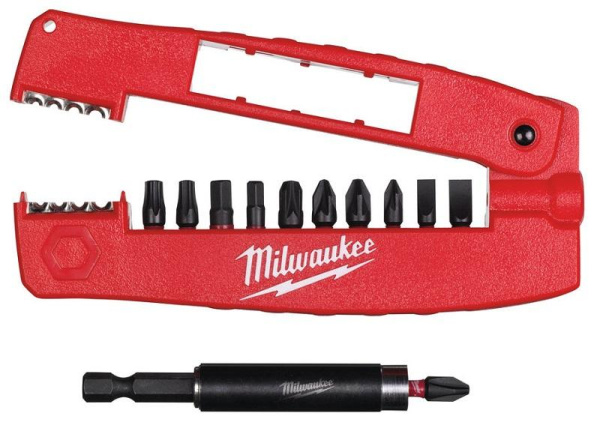 Набор бит Milwaukee SHOCKWAVE "Крокодил №1" (12шт) (дисплей 10шт)