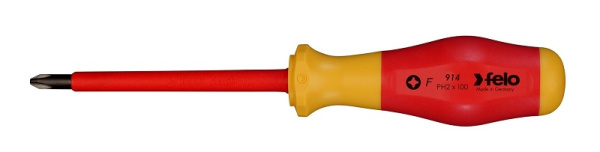 Отвертка диэлектрическая крестовая Felo PH2х100 91420390