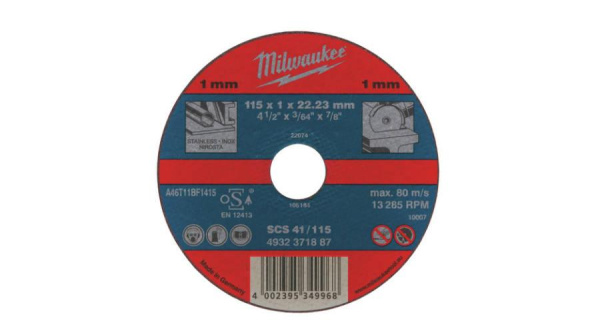 Отрезной диск Milwaukee SCS 41/115х1мм 50шт. (до окончания складских запасов-замена4932451484)
