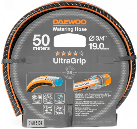 Шланг DAEWOO UltraGrip  диаметром 3/4" 19мм длина 50 метров  DWH 5137 в Екатеринбурге