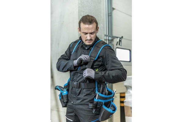 Рабочий пояс со шлейками  HOEGERT  23 кармана HT7G231 в Екатеринбурге