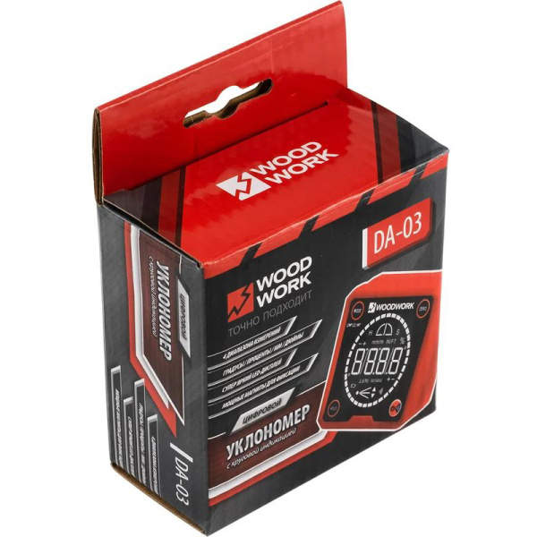 Уклономер цифровой с круговой индикацией DA-03 WOODWORK в Екатеринбурге