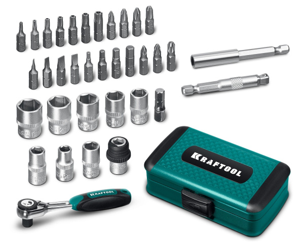 Набор инструмента Kraftool X-Drive 1/4" 35пр  27974 в Екатеринбурге