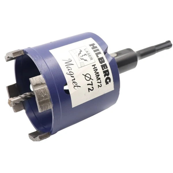 Коронка алмазная по бетону HILBERG Laser Magnet 72 мм  HMM72