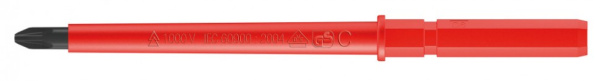 Отвёртка-насадка сменная крестовая Wera 65 i PZ Kraftform Kompakt VDE, PZ 0 x 154 мм WE-003450