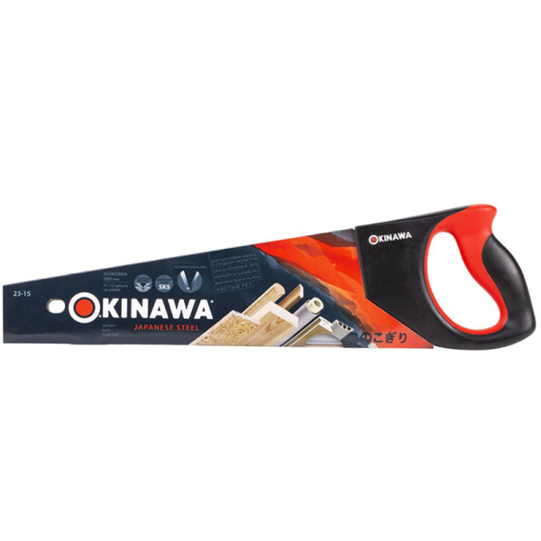 Ножовка OKINAWA по дереву 380 мм, 11-12TPI 23-15 в Екатеринбурге 